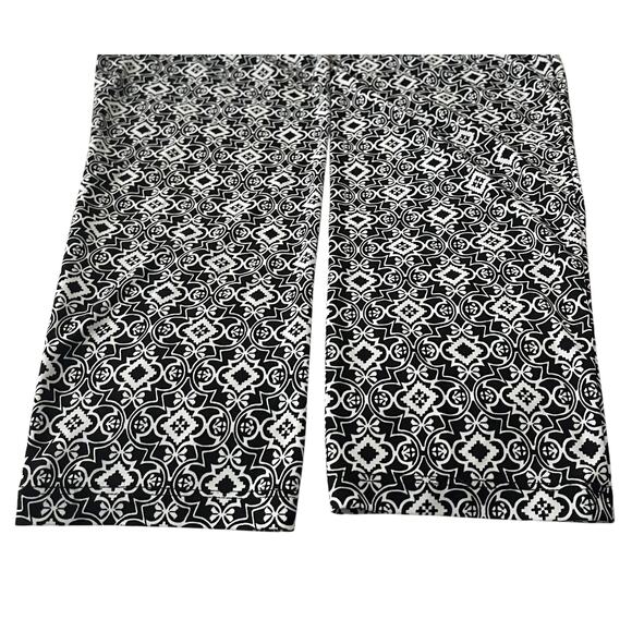 KASPER LONG SLV PULL-OVER ROUND NECK SIDE TIE BLOUSE, WOMENS, XL, BLACK/WHITE - Picture 9 of 12